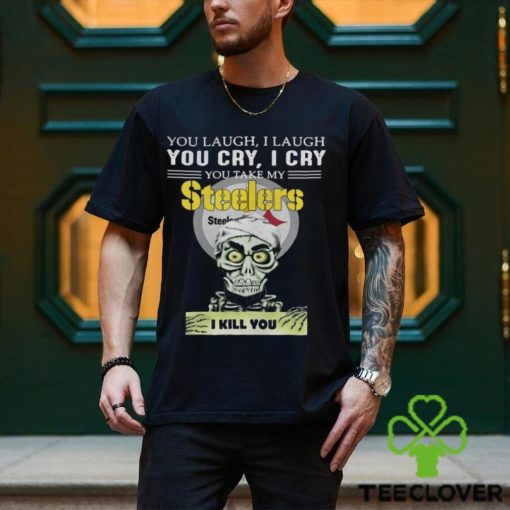 Jeff Dunham You Laugh I Laugh You Offend My Pittsburgh Steelers I Kill You Logo T Shirt