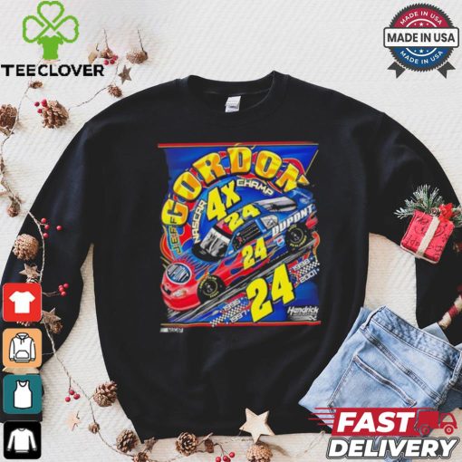 Jeff Gordon #24 4X NASCAR Champ Dupont Black T shirt