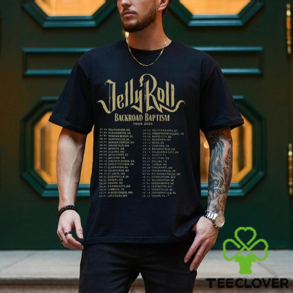 Jelly Roll 2023 Tour Shirt Backroad Baptism Classic Unisex Jelly Roll 2023 Tour Shirt Backroad Baptism Classic Unisex