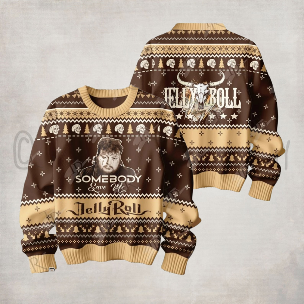 Jelly Roll Somebody Save Me Ugly Sweater1 Jelly Roll Somebody Save Me Ugly Sweater1