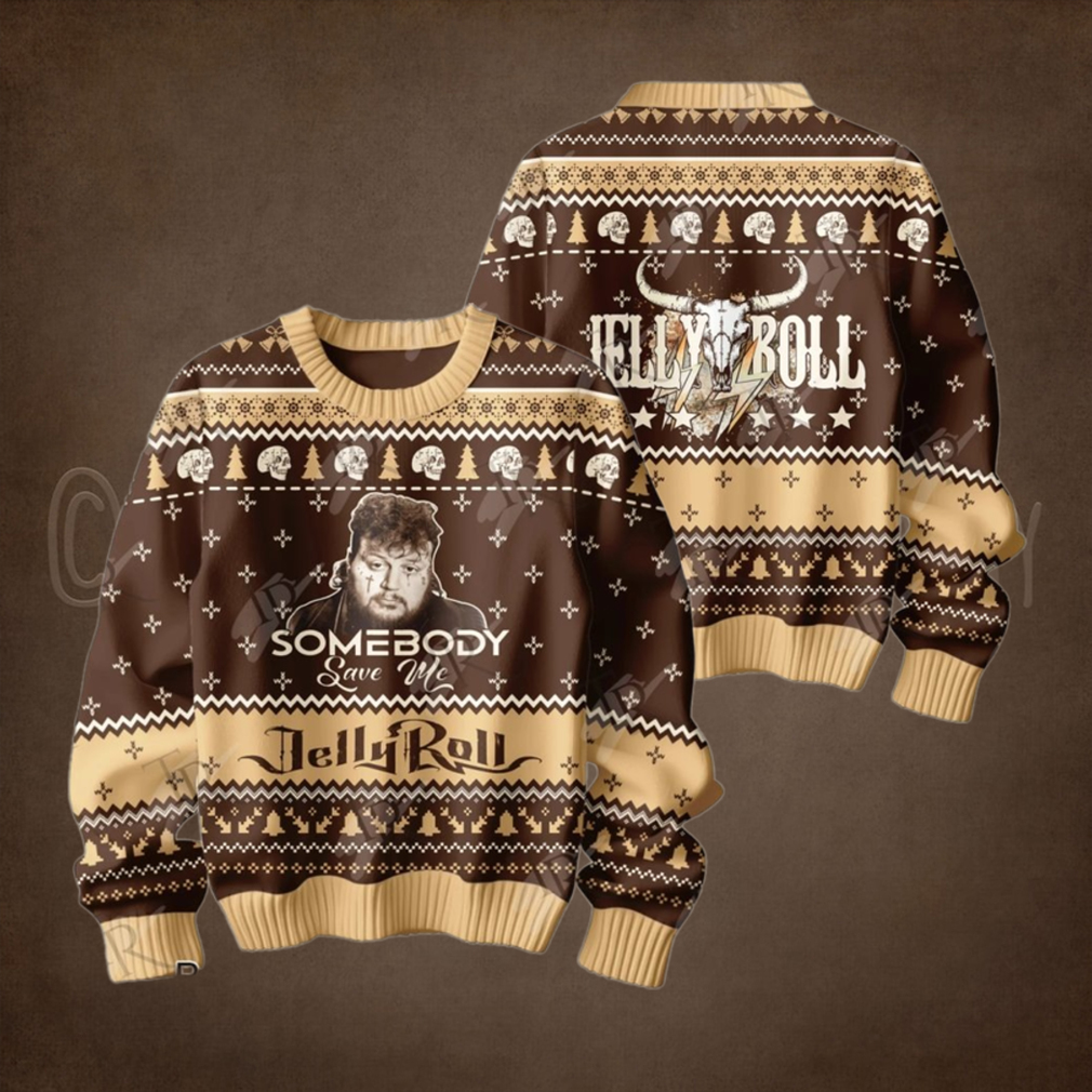 Jelly Roll Somebody Save Me Ugly Sweater1 Jelly Roll Somebody Save Me Ugly Sweater1