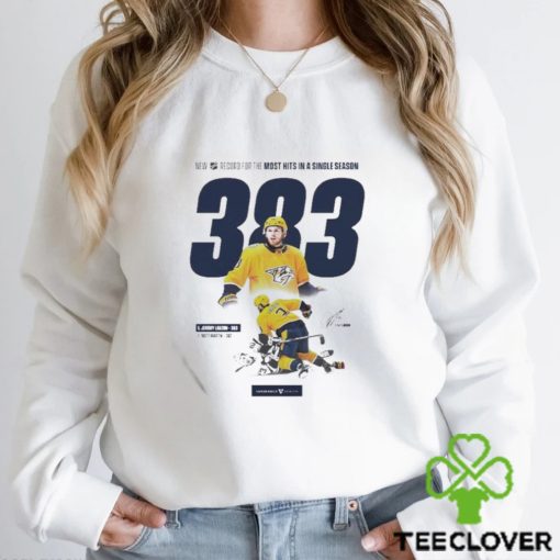 Jeremy Lauzon Nashville Predators Just Broke The NHL Record For The Most Hits In A Single Season 383 T Shirt