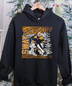 Jeremy Swayman Boston Bruins Brick Wall Graphic Art Shirt