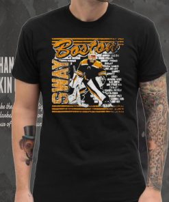 Jeremy Swayman Boston Bruins Brick Wall Graphic Art Shirt