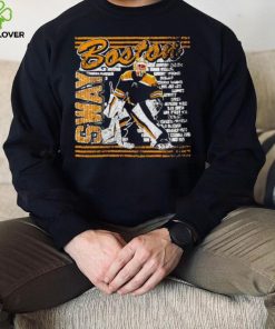 Jeremy Swayman Boston Bruins Brick Wall Graphic Art Shirt