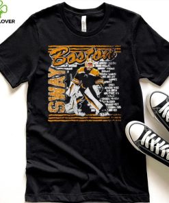 Jeremy Swayman Boston Bruins Brick Wall Graphic Art Shirt