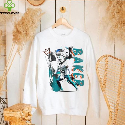 Jerome Baker number 55 Miami Dolphins football player pose poster shirt