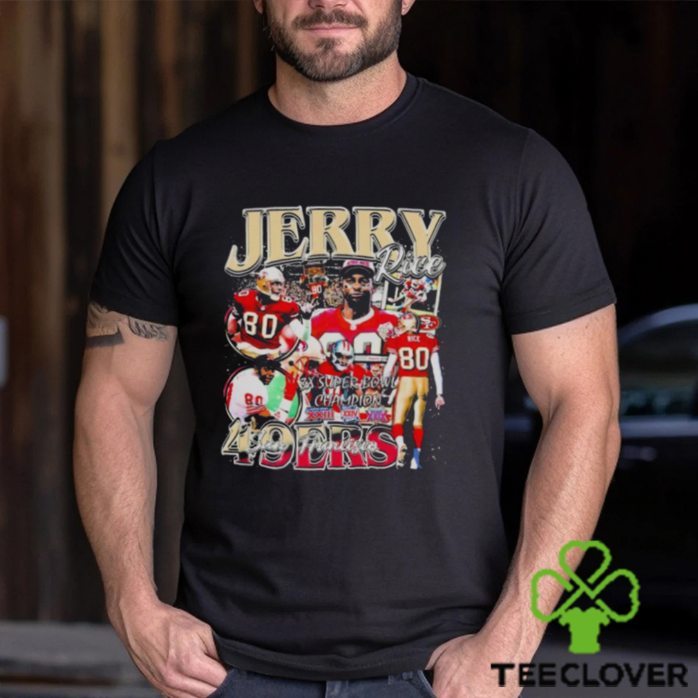 Jerry Rice San Francisco 49ers 3x Super Bowl Champion Football Logo Vintage 2023 Shirt Jerry Rice San Francisco 49ers 3x Super Bowl Champion Football Logo Vintage 2023 Shirt