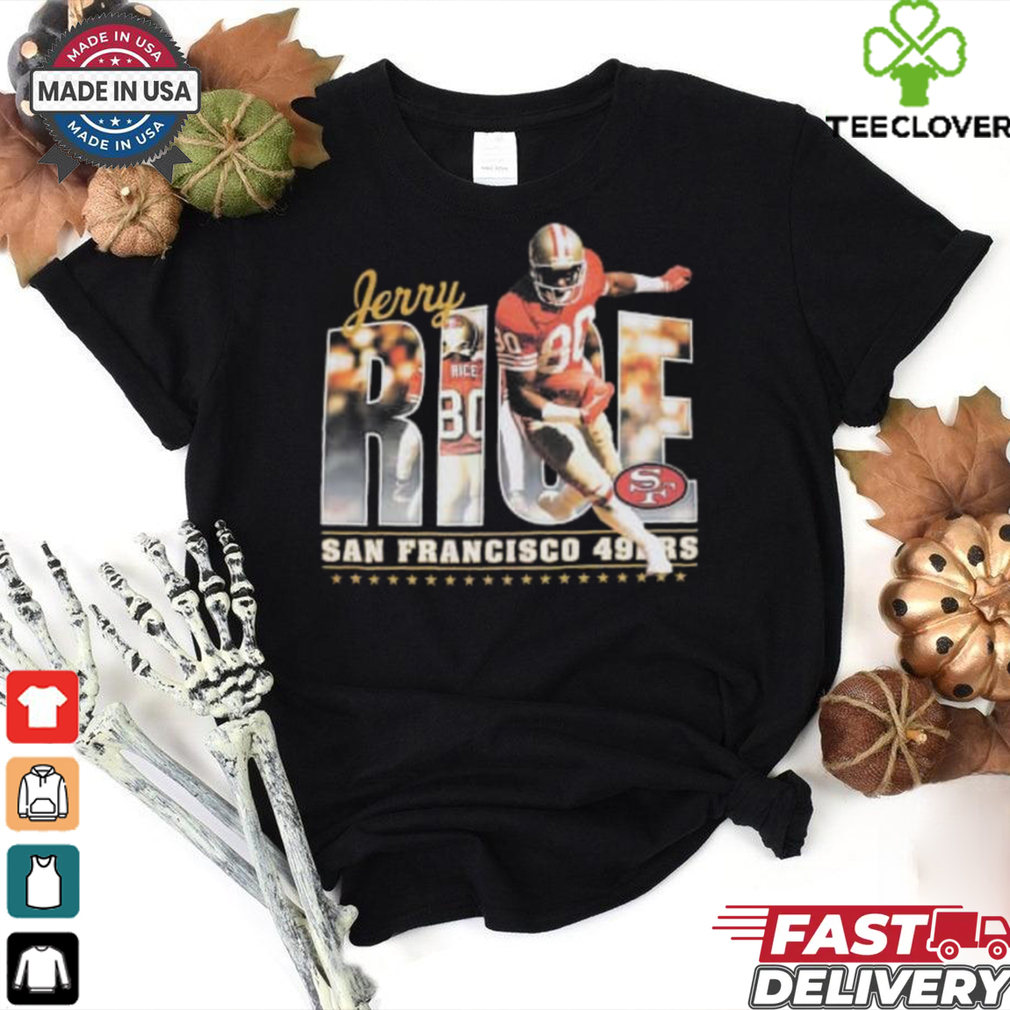 Jerry Rice San Francisco 49ers Mitchell & Ness Classic Photo T Shirt Jerry Rice San Francisco 49ers Mitchell & Ness Classic Photo T Shirt