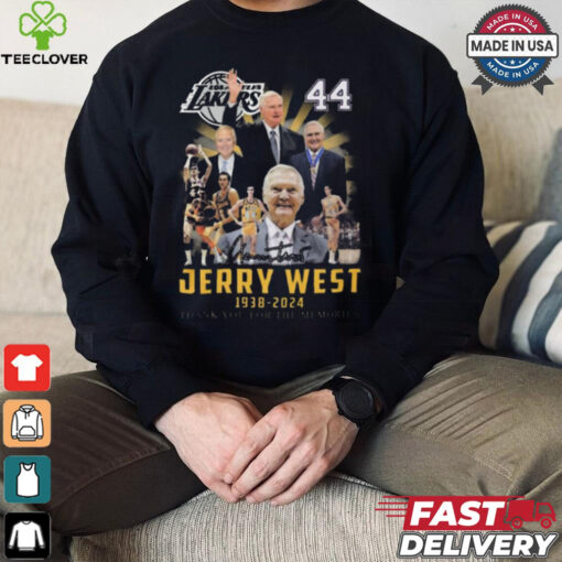 Jerry West 1938 2024 thank you for the memories signatures shirt