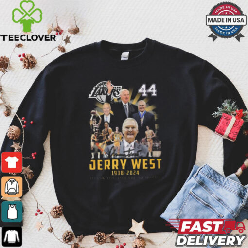 Jerry West 1938 2024 thank you for the memories signatures shirt