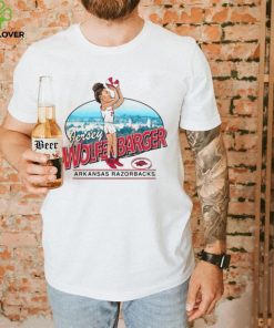 Jersey Wolfenbarger Arkansas Razorbacks Caricature T shirt