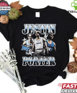 Jestin Porter Middle Tennessee Blue Raiders 90s Graphic Players Signature t shirt