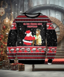 Jesus And Santa Claus Ugly Christmas Sweater