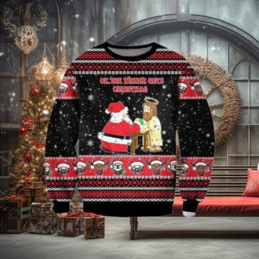 Jesus And Santa Claus Ugly Christmas Sweater