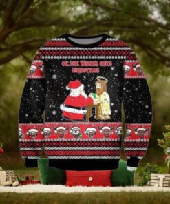 Jesus And Santa Claus Ugly Christmas Sweater