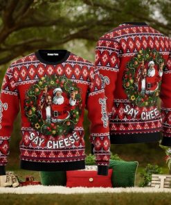 Jesus And Santa Say Cheese Ugly Christmas Sweater For Men And Women