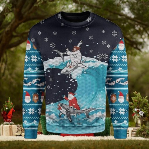 Jesus And Santa Ugly Sweater For Christmas
