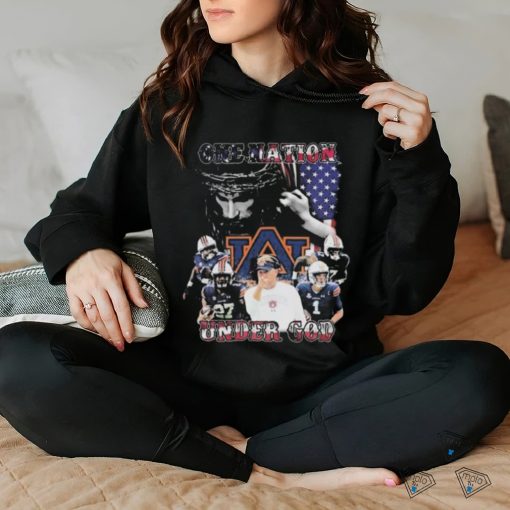 Jesus Auburn Tigers One Nation Under God American Flag T Shirt