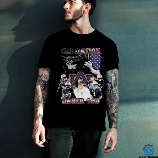 Jesus Auburn Tigers One Nation Under God American Flag T Shirt