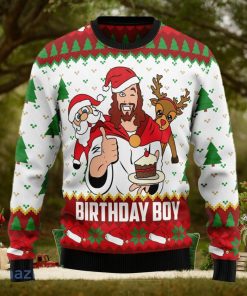 Jesus Birthday Boy Christmas Unisex Ugly Christmas Sweater 3D