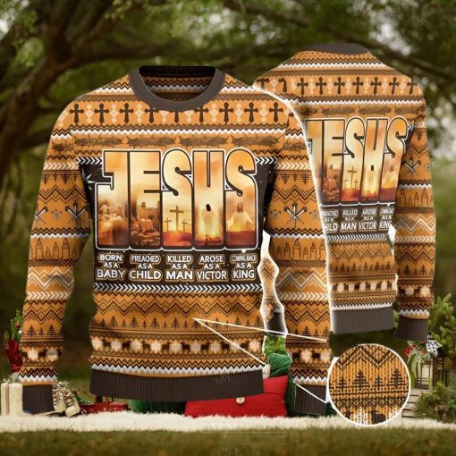 Jesus Born Christmas Gift Ugly Christmas Sweater 3D Gift For Men And Women