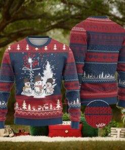 Jesus Christian Ugly Christmas Sweater Faith Hope Love Snowman Dandelion Xmas