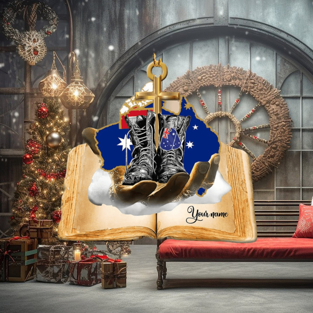 Jesus Hands Holding Australia Veteran Ornament Jesus Hands Holding Australia Veteran Ornament