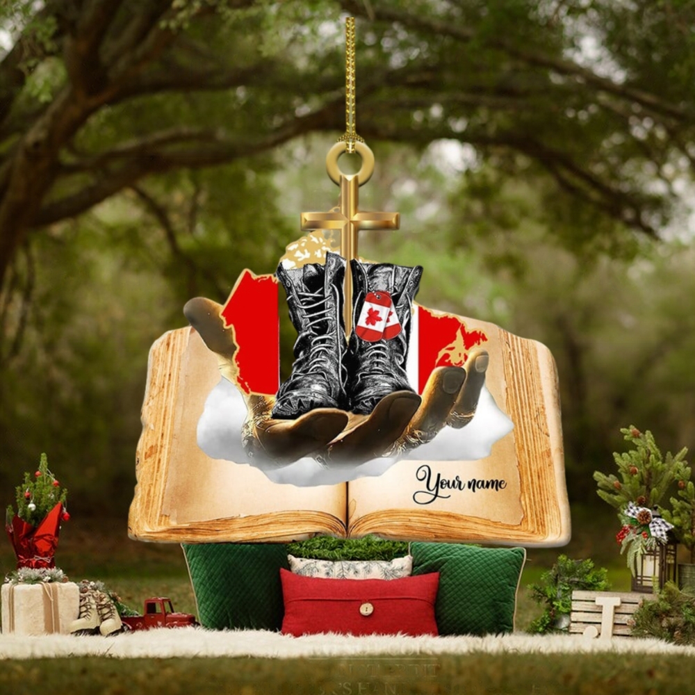 Jesus Hands Holding Canada Veteran Ornament Jesus Hands Holding Canada Veteran Ornament