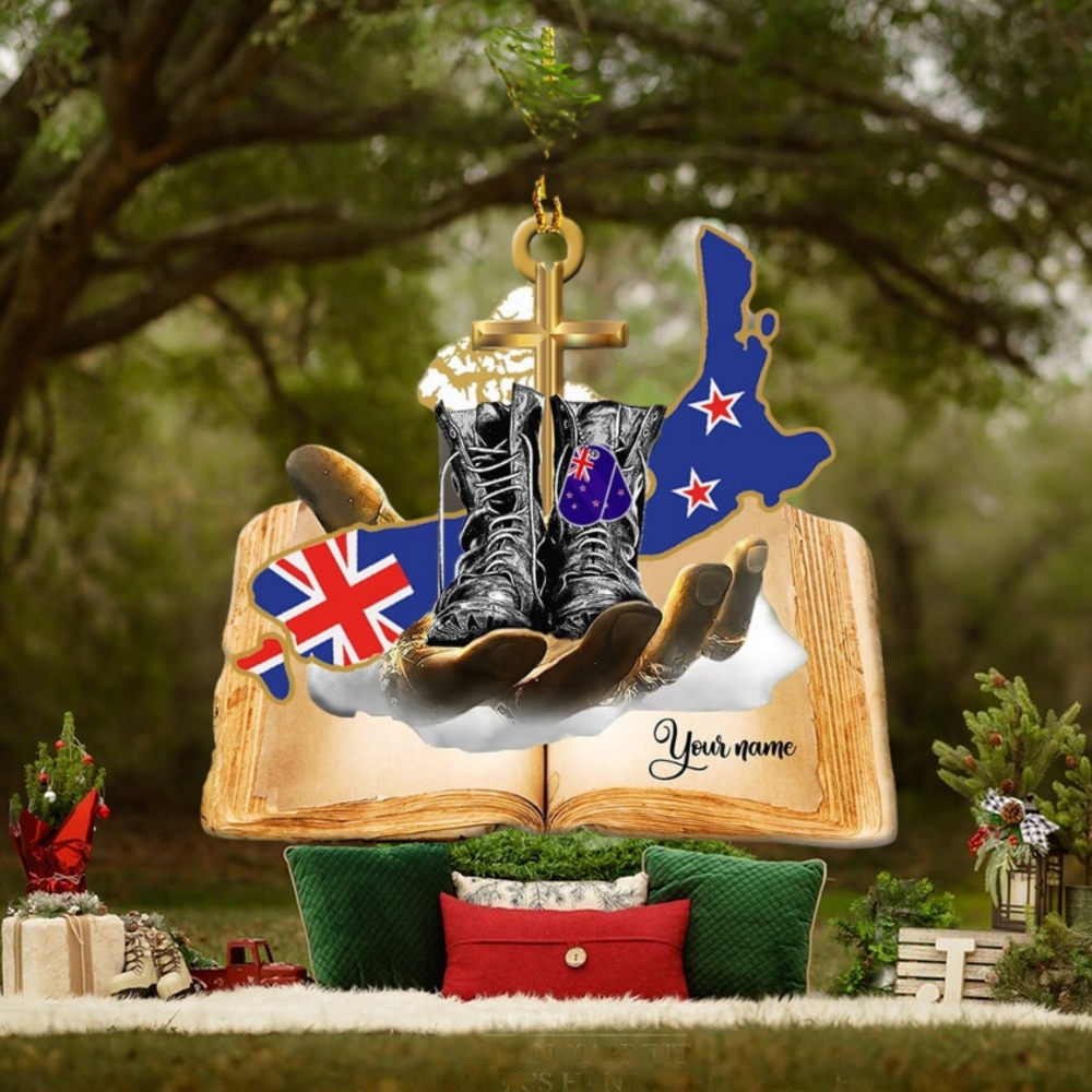 Jesus Hands Holding New Zealand Veteran Ornament Jesus Hands Holding New Zealand Veteran Ornament