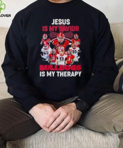 Jesus Is My Savior Bulldogs Is My Therapy Shirt