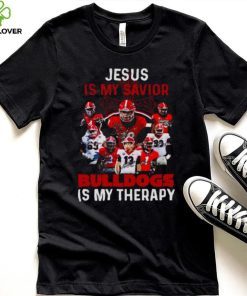 Jesus Is My Savior Georgia Bulldogs Is My Therapy Signatures Shirt