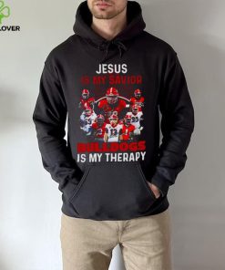 Jesus Is My Savior Georgia Bulldogs Is My Therapy Signatures Shirt