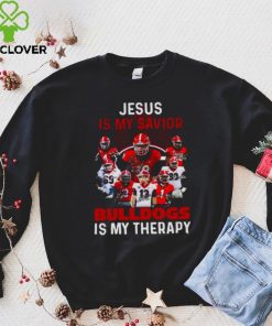 Jesus Is My Savior Georgia Bulldogs Is My Therapy Signatures Shirt