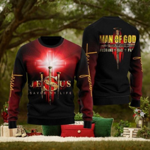 Jesus Man Of God Ugly Christmas Sweater Gift For Men And Women