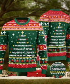 Jesus My God My King My Lord My Savior Ugly Christmas Sweater 3D Gift For Men And Women