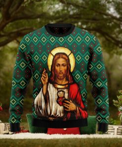 Jesus Red nosed Ugly Christmas Sweater Gift Men Women