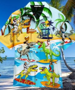 Jesus Ride A Dinosaur Hawaiian Shirt
