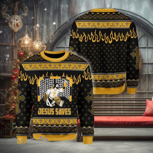 Jesus Saves Hockey Ugly Christmas Sweater For Men And Women