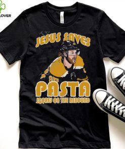 Jesus Saves Pasta Scores Tee David Pastrnak