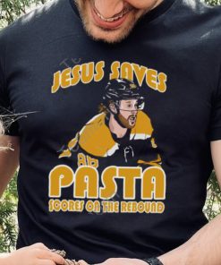 Jesus Saves Pasta Scores Tee David Pastrnak