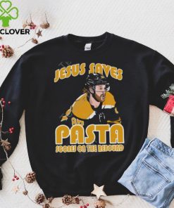Jesus Saves Pasta Scores Tee David Pastrnak