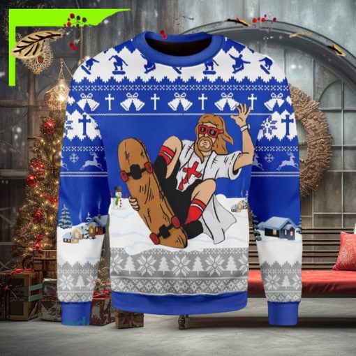 Jesus Skateboarding Christmas Ugly Christmas Sweater New For Men And Women Gift Holidays Christmas