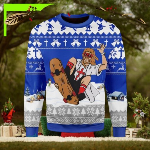 Jesus Skateboarding Christmas Ugly Christmas Sweater New For Men And Women Gift Holidays Christmas