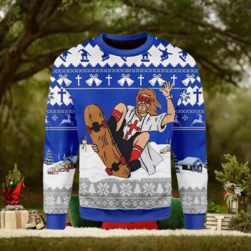 Jesus Skateboarding Christmas Ugly Christmas Sweater