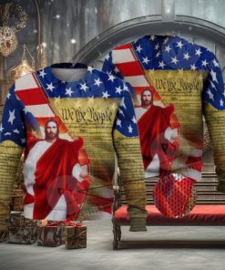Jesus Usa We The People 3D Full Print Ugly Sweater Christmas Gift Sweater
