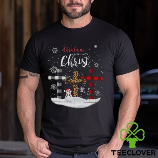 Jesus cross christmas three color leopard fabric christmas begin with christ snow design png hoodie, sweater, longsleeve, shirt v-neck, t-shirt