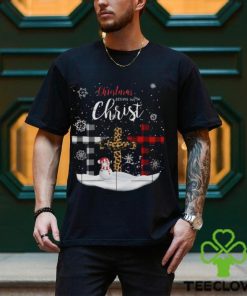 Jesus cross christmas three color leopard fabric christmas begin with christ snow design png hoodie, sweater, longsleeve, shirt v-neck, t-shirt