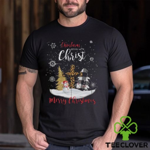 Jesus cross three christmas leopard fabric christmas begin with christ snow design png hoodie, sweater, longsleeve, shirt v-neck, t-shirt