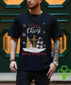 Jesus cross three christmas leopard fabric christmas begin with christ snow design png hoodie, sweater, longsleeve, shirt v-neck, t-shirt